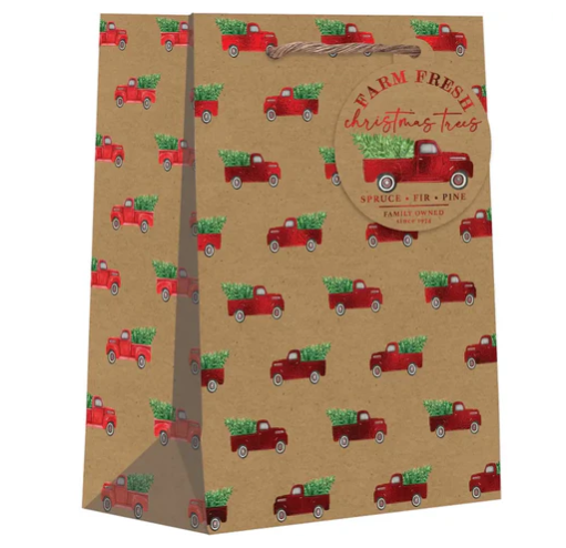 Jillson & Roberts - Tote Medium - Red Pickup Truck - XMT623