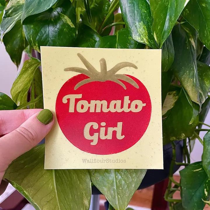 Wallflour Studios - Tomato Girl Bumper Sticker