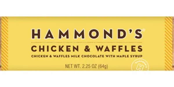 Hammond's Candies - Chocolate Bar Chicken and Waffles 2.25 oz - OC170312 DISVEN