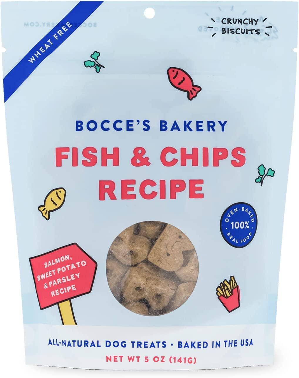 Bocce's Bakery - Bakery Fish Chips Soft and Chewy Dog Treats - 5 Oz 24585502