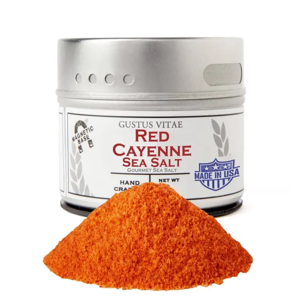 Gustus Vitae Red Cayenne Sea Salt  Tin