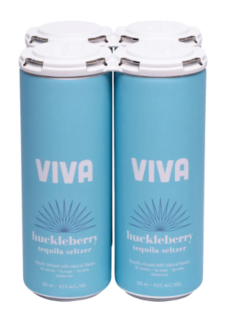 Viva - Huckleberry Tequila Seltzer - 4 Pack 12 oz Cans - 608013 DISSVF