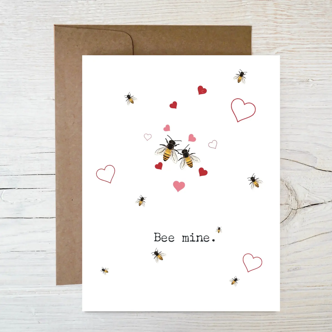 Raven’s Edge Studio - Plantable Valentine Card - Eco Friendly Love Card - Bee Mine