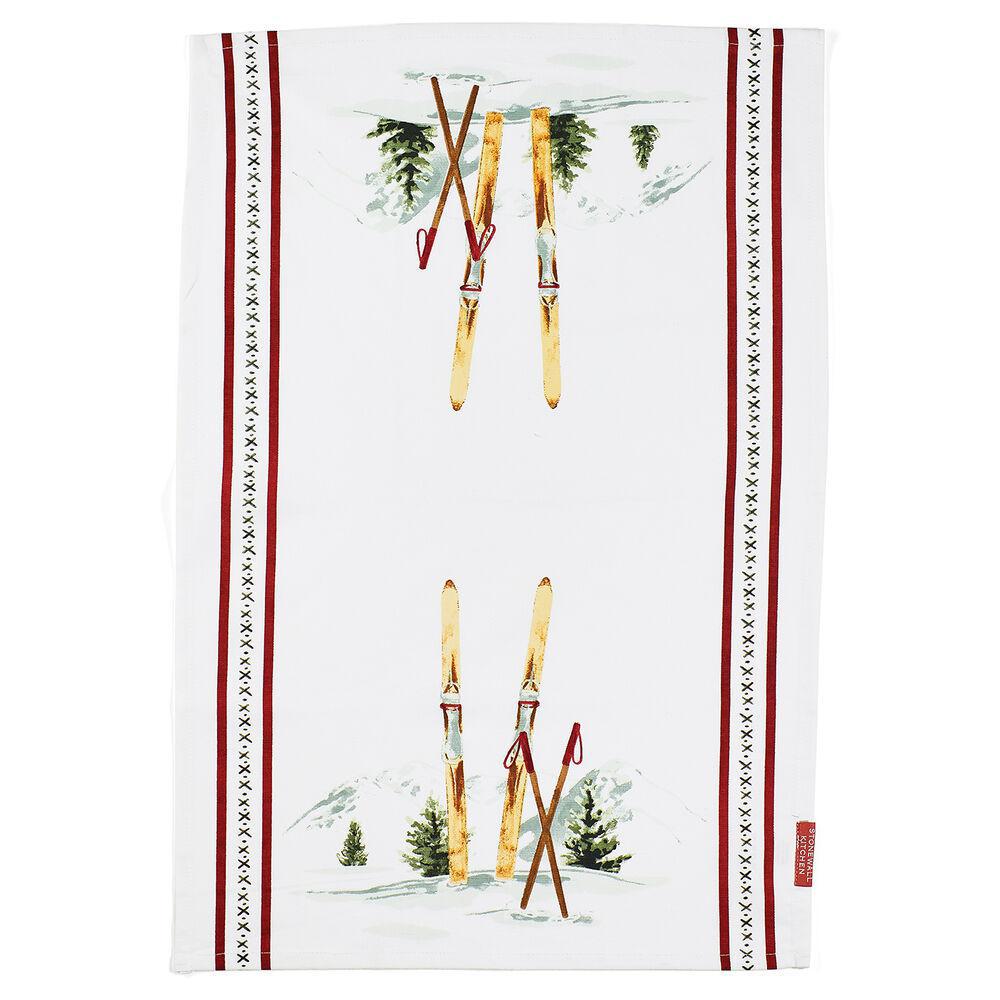 Stonewall Kitchen Winter Skis Tea Towel 1 towel 607924 DISVEN