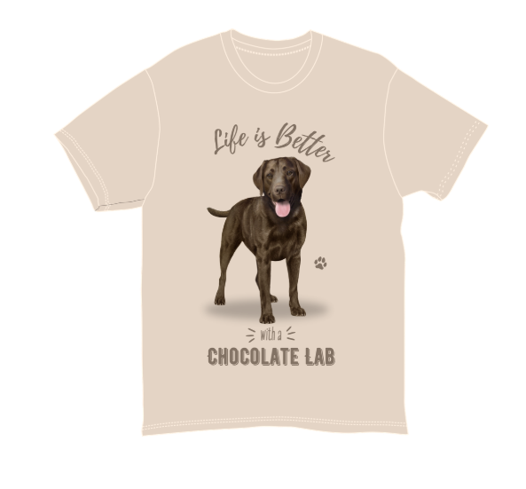 E & S Pets Comfort Threads Labrador, chocolate, T-shirts S 620-22-S
