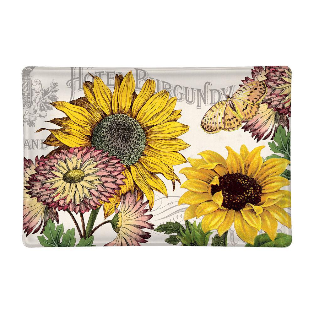 Michel Design Works - Sunflower Rectangular Glass Soap Dish GSDR350 DISVEN