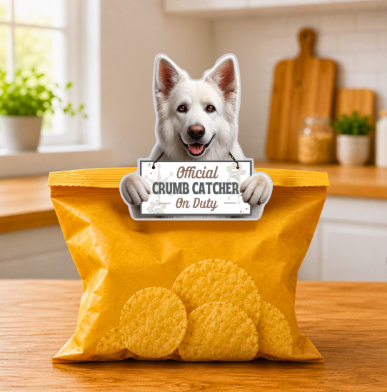 E&S Pets - German Shepherd, White - Chip Clip - 247-75w