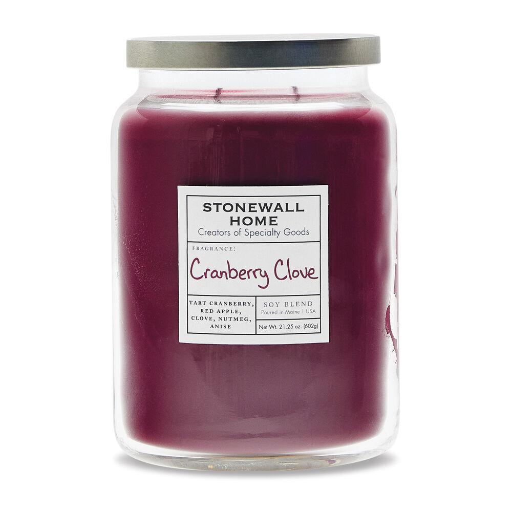 Stonewall Kitchen Candle Cranberry Clove - Large Apothecary - 21.25 oz jar 652622 DISVEN