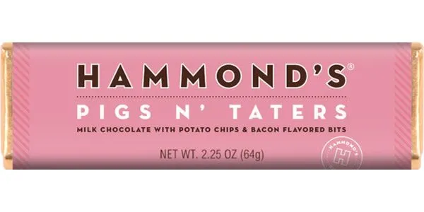 Hammond's Candies - Pigs N' Taters Milk Chocolate Candy Bar 2.25oz - OC41412