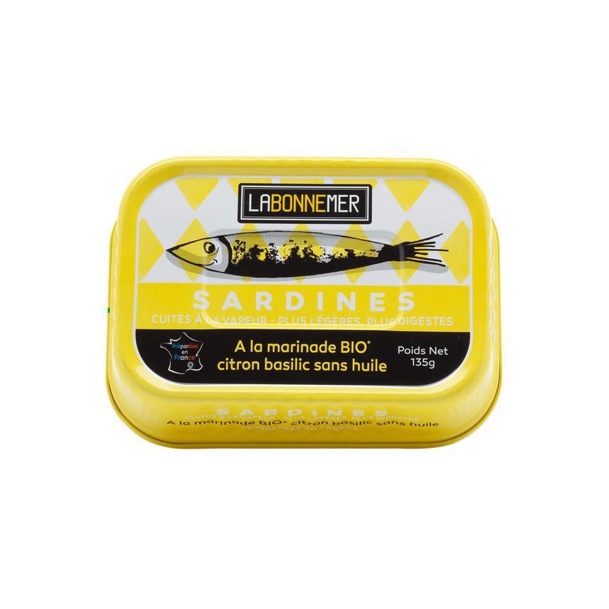 Ferrigno - Lemon Marinated Sardines, Basil, Organic Without Oil 4.8 oz - LBMCBB