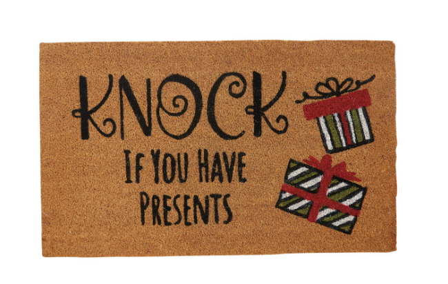 Park Designs - Knock If You Have Presents Doormat - 9935-200