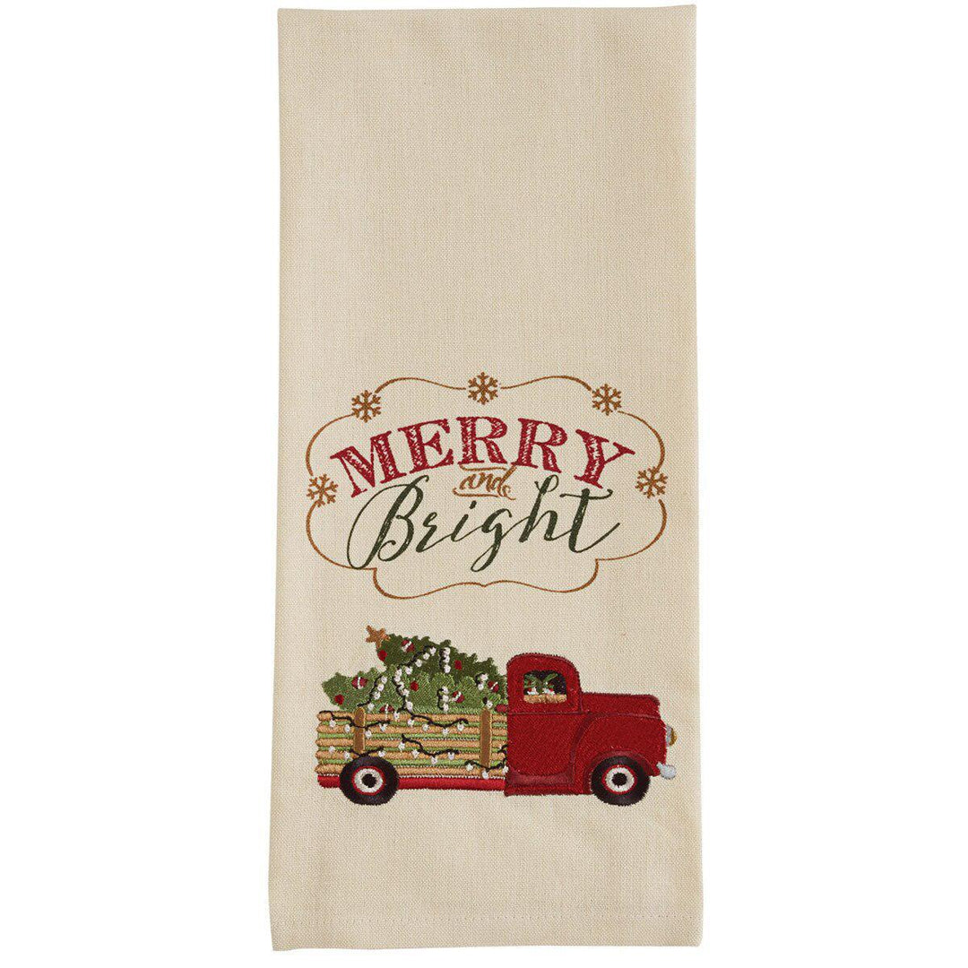 Park Designs - Merry and Bright Truck Embroidered Decorative Towel 83-810