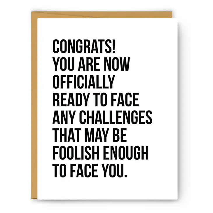 Footnotes - Congrats! Foolish Challenges - Graduation Card