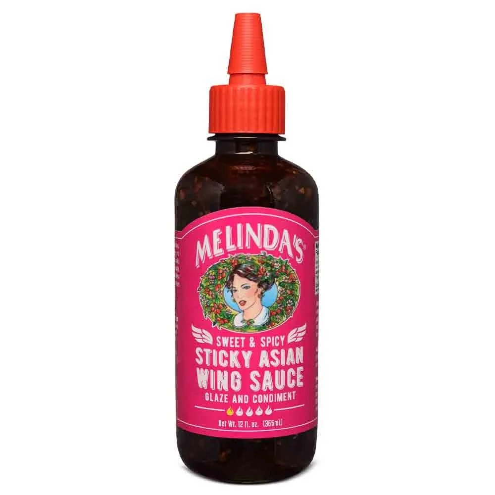 Melinda's Foods -  Sweet & Spicy Sticky Asian Wing Sauce Glaze & Condiment 12 oz DISVEN