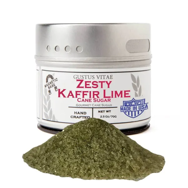 Gustus Vitae Zesty Kaffir Lime Cane Sugar  Tin