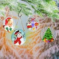 Evergreen - 4.5" Glass Hand-Painted Round Assorted Christmas Suncatchers - 84GA0062
