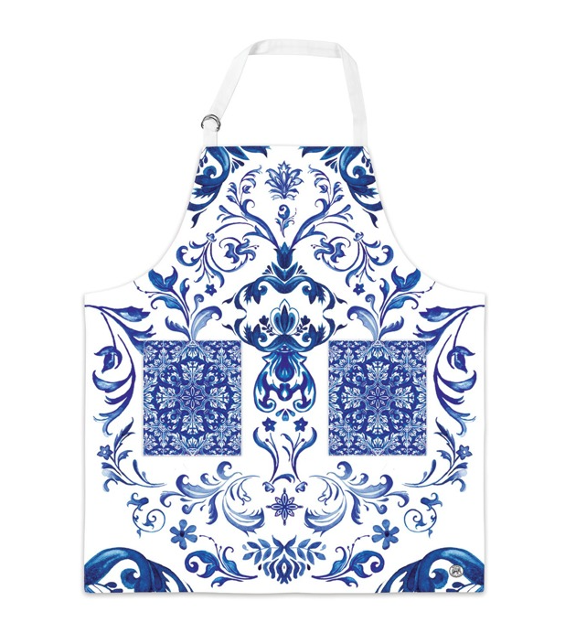 Stonewall Kitchen - Michel Design Works - Indigo Seas Apron w/ Pockets - 811438