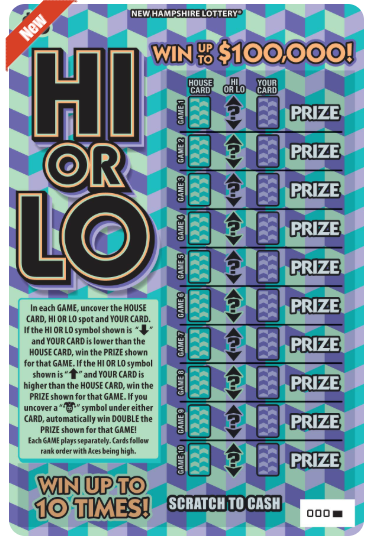 Scratch - $5 - Hi or Lo - 1668