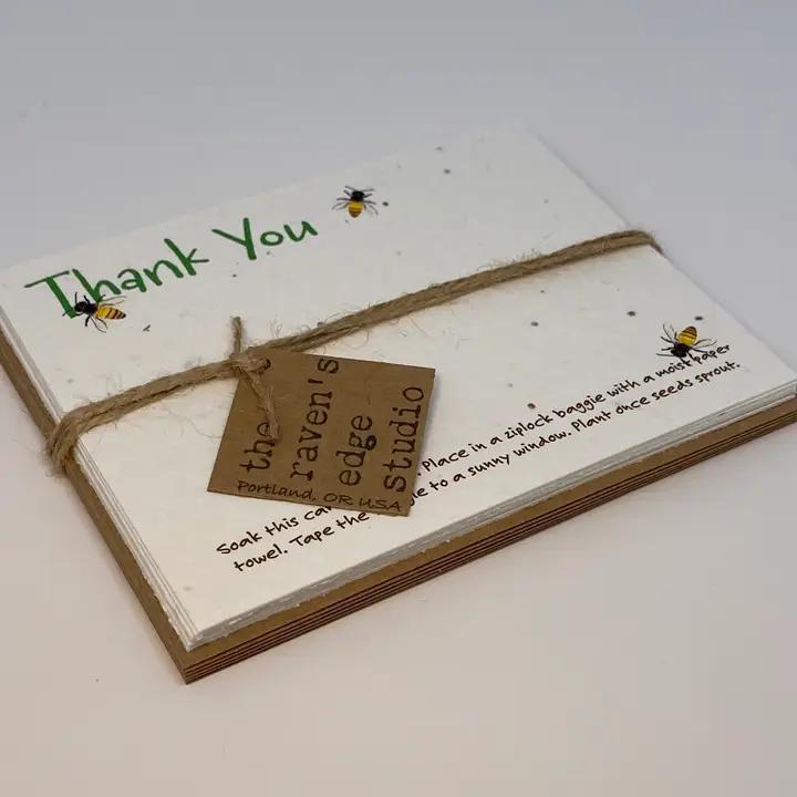 Raven's Edge Studio - Plantable Thank You Cards | Wildflower Cards | Eco Card Set