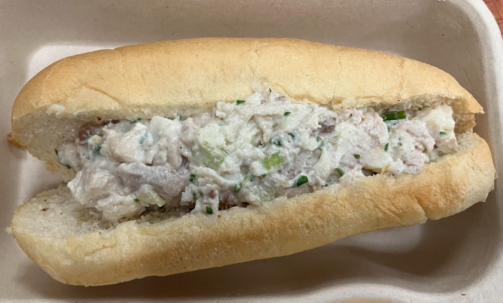 Chicken Salad Roll w/ Chips & Pickle Spear
