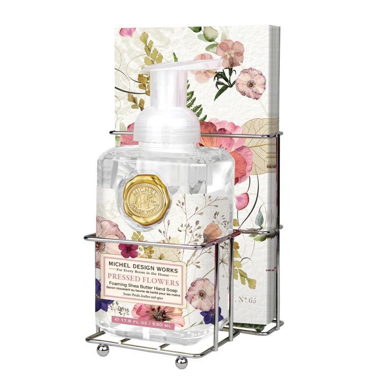Stonewall Kitchen - Michel Design Works - Pressed Flowers Foaming Hand Soap & Hostess Napkin Set - 809447