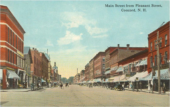 Found Image Press - NH-203 Postcard: Main Street, Concord NH-00203-PC2001-M