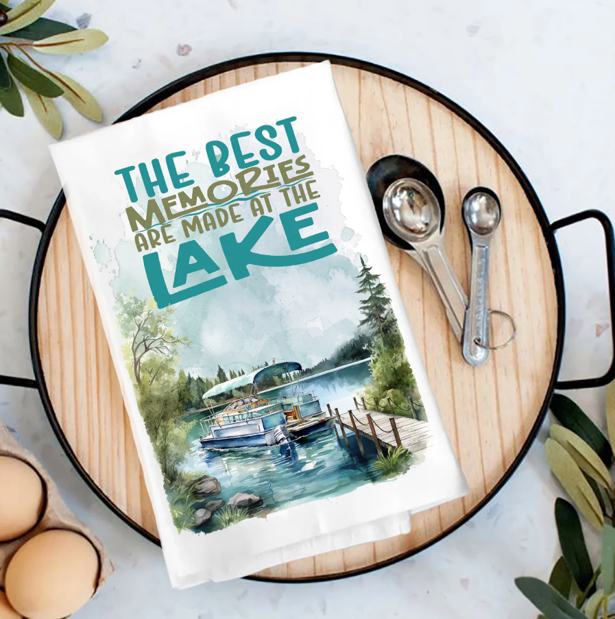 Best Memories are Made at the Lake Tea Towel - TT-2811