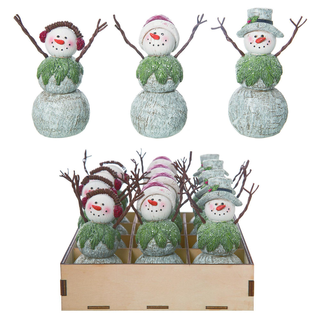 Transpac Mini Woodsy Snowman Y9738