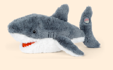 Fahlo - The Voyage Plush - Tracks a Great White Shark - P-SHARK-GW