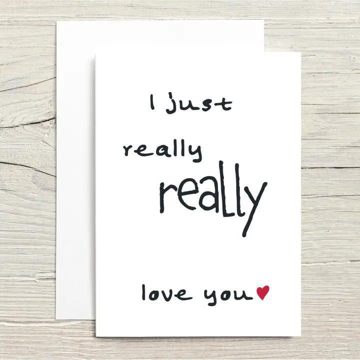 Raven's Edge Studio - Love Card | Valentine Card | Eco Card | Really Love You