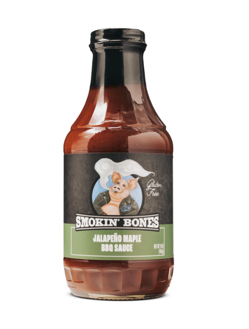Smokin' Bones BBQ Sauces - Jalapeno Maple BBQ Sauce 16 oz Bottle