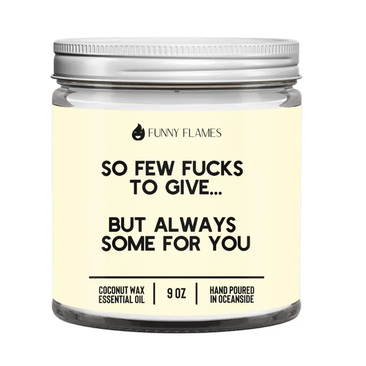 Funny Flames Candle Co - In Loving Memory of When I Gave A Sh*T Candle 9 oz