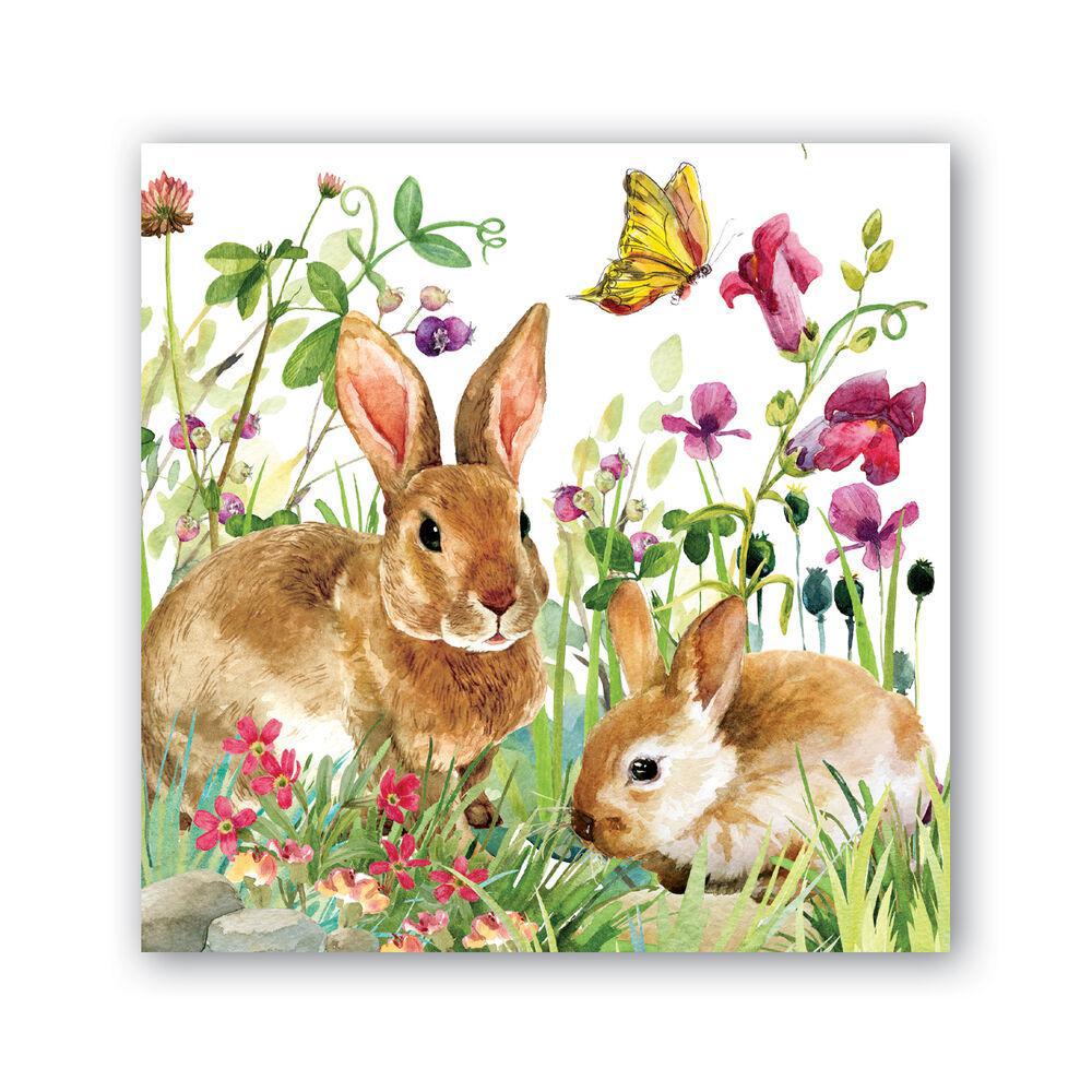 Michel Design Works - Bunny Meadow Cocktail Napkin -  Style A 814382 DISVEN