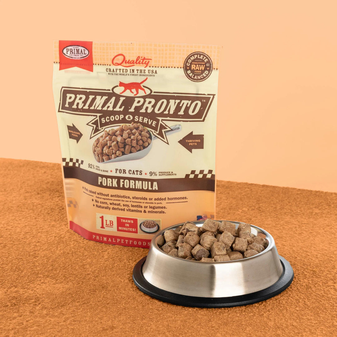 Primal - Feline Raw Frozen Pronto - Pork 1 lb bag DISSVF
