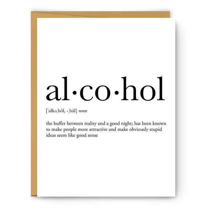 Footnotes - Alcohol Definition - Everyday Card - FN0007C