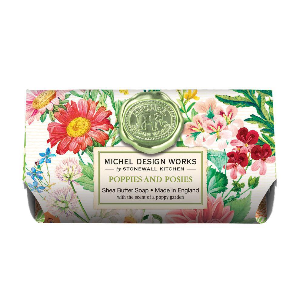 Michel Design Works - Poppies and Posies Large Bath Soap Bar SOAL385 802385 DISVEN