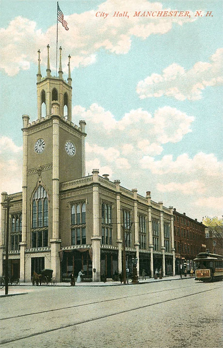 Found Image Press - NH-795 Postcard: City Hall, Manchester NH-00795-PC2001-M
