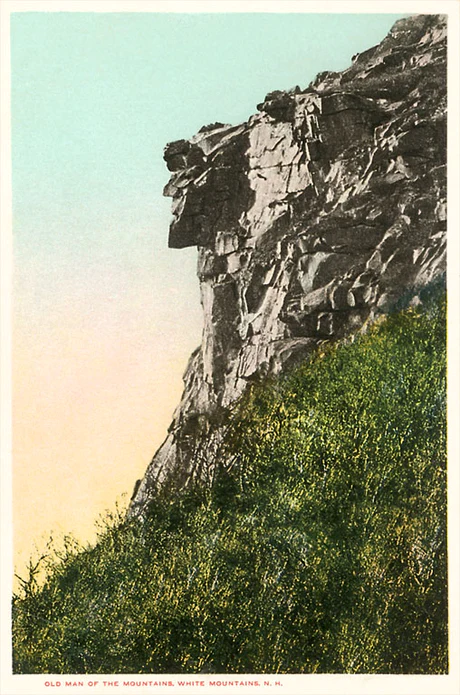 Found Image Press - NH-106 Postcard: Old Man of the Mountains, White Mountains NH-00106-PC2001-M