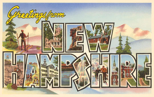 Found Image Press - NH-67 Postcard: Greetings from New Hampshire  NH-00067-PC2001-M