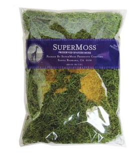 SUPERMOSS 8OZ SPANISH MOSS PRESERVED GRASS BAGGED - 80230015