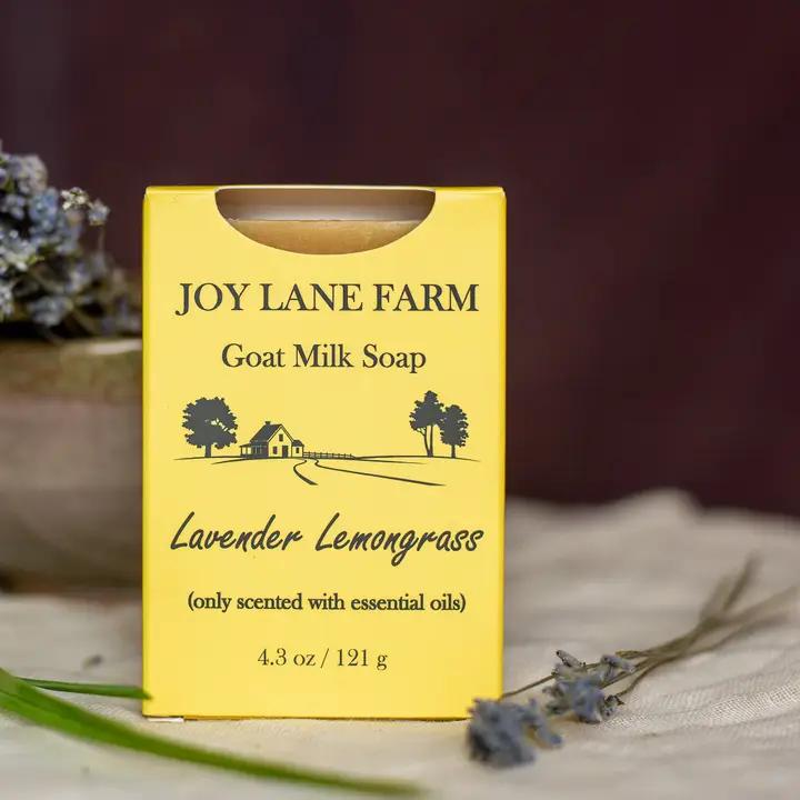 Joy Lane Farm - Lavender Lemongrass - Goat Milk Bar Soap - 4.3 oz
