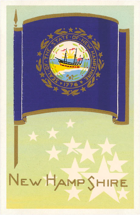 Found Image Press - FZ-21 Postcard: Flag of New Hampshire FZ-00021-PC2001-M