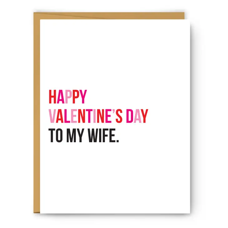 Footnotes - To My Wife - Valentine's Day Card - SF0094C