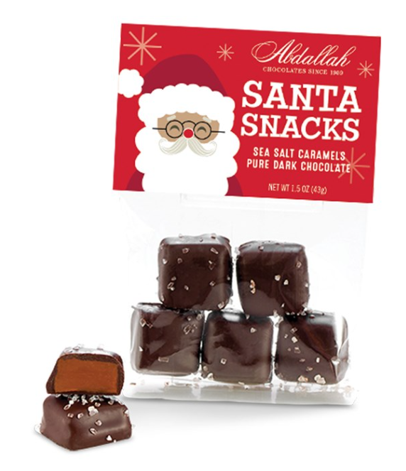 Abdallah Candies - Santa Snack Sea Salt Caramels 1.5 oz - 7104X