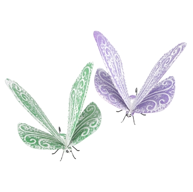 Metal Butterflies - 2 Assorted Styles ( Sold Individually ) - MAF61624-2A
