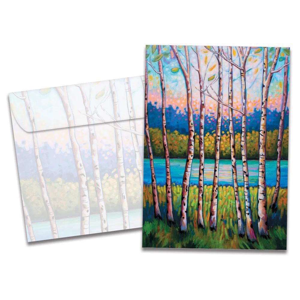 Tree-Free Greetings - All Occasion Card - Blank Birch Trees 21408