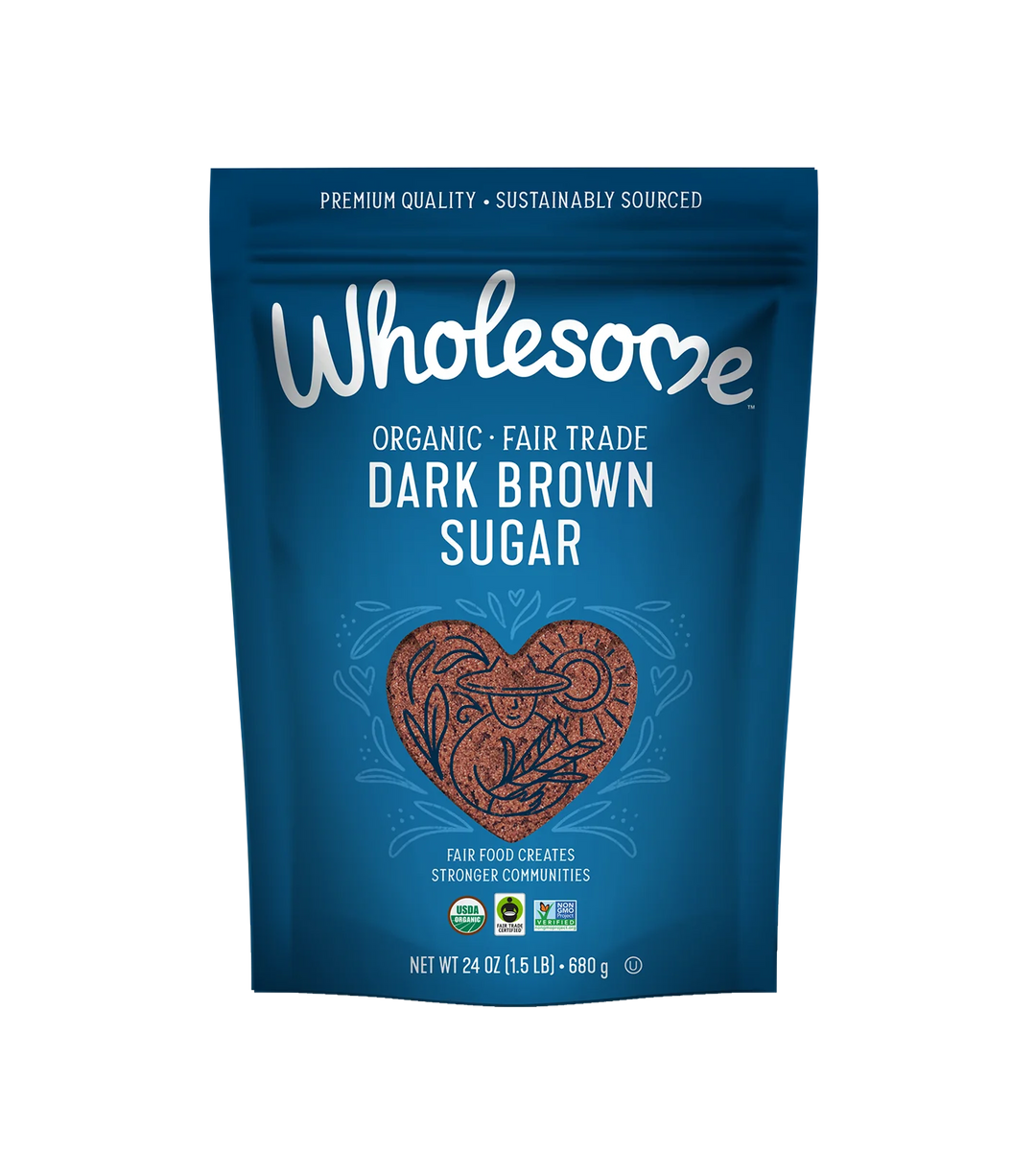 Wholesome Sweeteners Organic Dark Brown Sugar 24 oz 232714 DISSVF