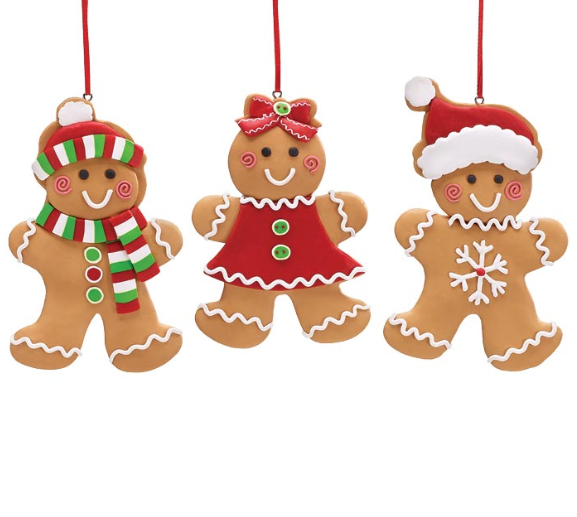 Clay Dough Gingerbread Ornament - Assorted Styles - 9723496