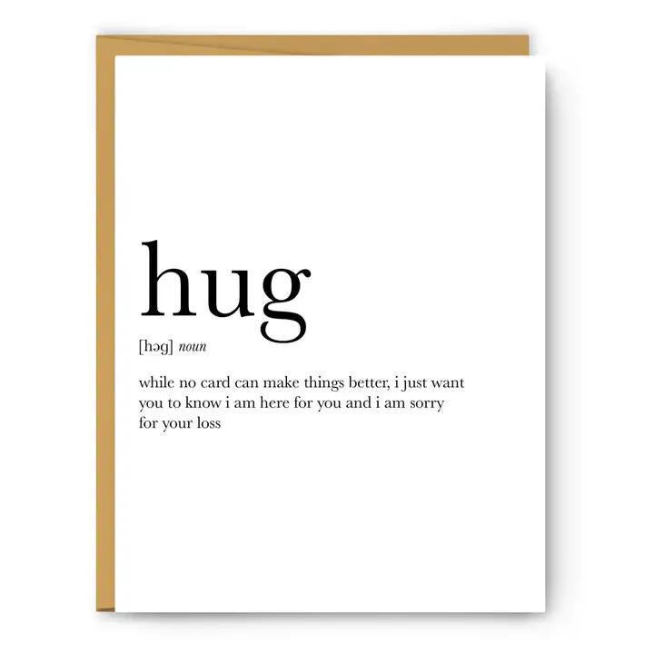 Footnotes - Hug Definition - Sympathy Card - FN0524C
