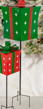43.11" Christmas Gift Boxes with Twinkle Stars Garden Stakes ZR210606-LG